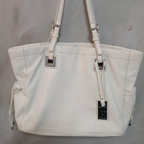 Calvin Klein Classic Leather Tote - Picture 1 of 14